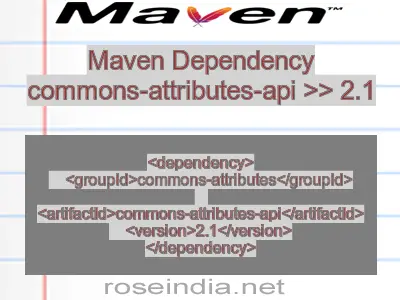 Maven dependency of commons-attributes-api version 2.1