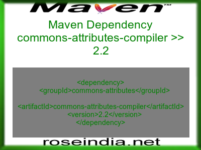 Maven dependency of commons-attributes-compiler version 2.2