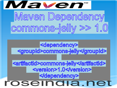 Maven dependency of commons-jelly version 1.0