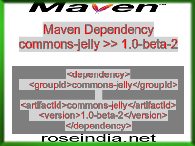 Maven dependency of commons-jelly version 1.0-beta-2