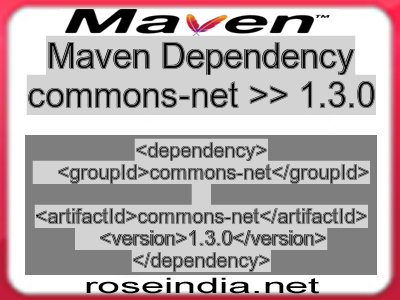 Maven dependency of commons-net version 1.3.0