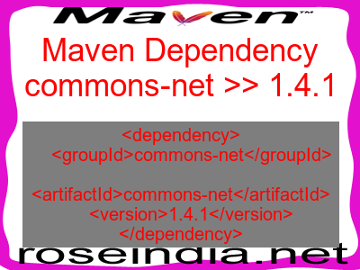 Maven dependency of commons-net version 1.4.1