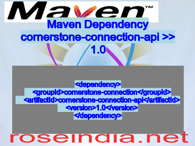 Maven dependency of cornerstone-connection-api version 1.0
