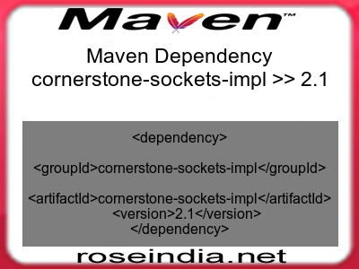 Maven dependency of cornerstone-sockets-impl version 2.1