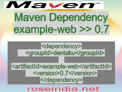 Maven dependency of example-web version 0.7