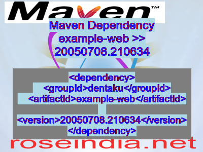 Maven dependency of example-web version 20050708.210634