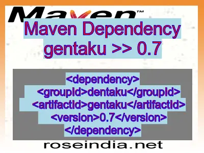 Maven dependency of gentaku version 0.7