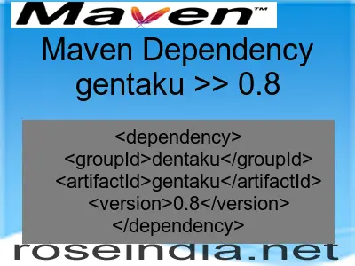 Maven dependency of gentaku version 0.8