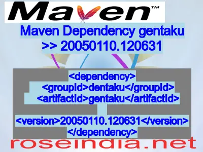 Maven dependency of gentaku version 20050110.120631