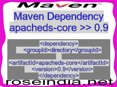 Maven dependency of apacheds-core version 0.9