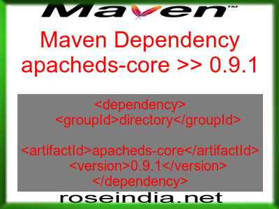 Maven dependency of apacheds-core version 0.9.1