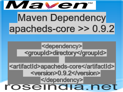 Maven dependency of apacheds-core version 0.9.2