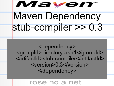 Maven dependency of stub-compiler version 0.3