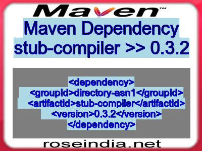 Maven dependency of stub-compiler version 0.3.2