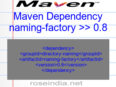 Maven dependency of naming-factory version 0.8