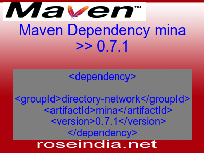 Maven dependency of mina version 0.7.1