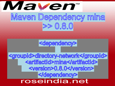 Maven dependency of mina version 0.8.0