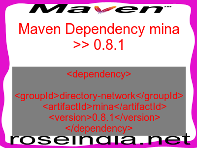 Maven dependency of mina version 0.8.1
