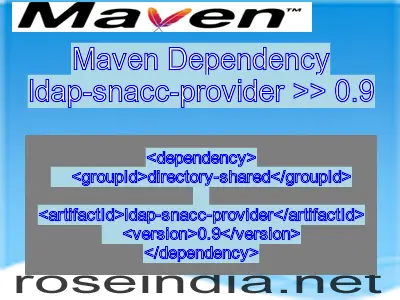 Maven dependency of ldap-snacc-provider version 0.9