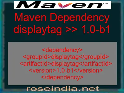 Maven dependency of displaytag version 1.0-b1