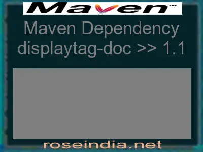 Maven dependency of displaytag-doc version 1.1