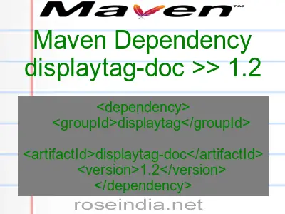 Maven dependency of displaytag-doc version 1.2