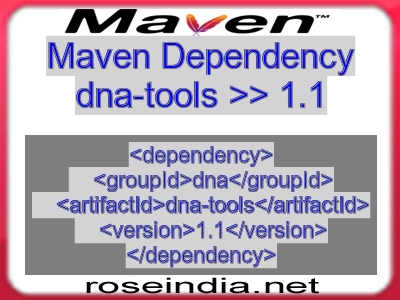 Maven dependency of dna-tools version 1.1