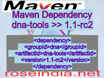 Maven dependency of dna-tools version 1.1-rc2