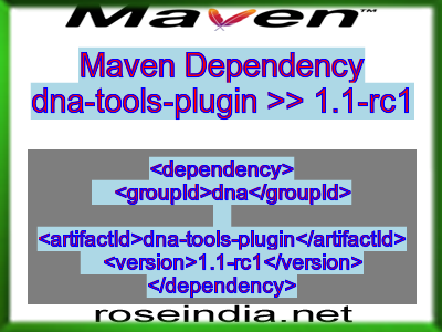 Maven dependency of dna-tools-plugin version 1.1-rc1