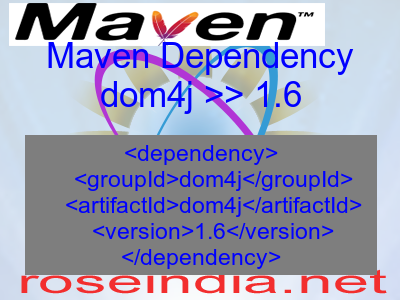 Maven dependency of dom4j version 1.6