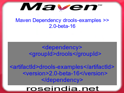 Maven dependency of drools-examples version 2.0-beta-16