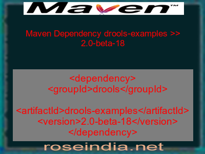 Maven dependency of drools-examples version 2.0-beta-18
