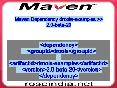 Maven dependency of drools-examples version 2.0-beta-20