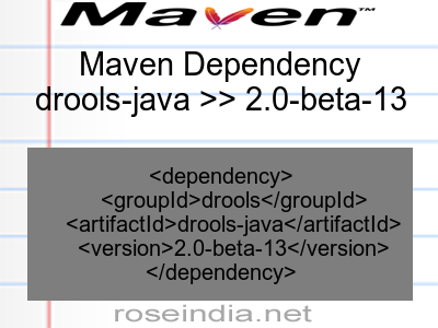 Maven dependency of drools-java version 2.0-beta-13