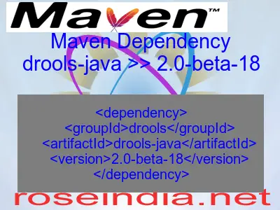 Maven dependency of drools-java version 2.0-beta-18