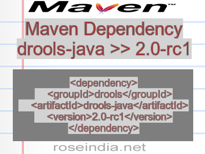 Maven dependency of drools-java version 2.0-rc1