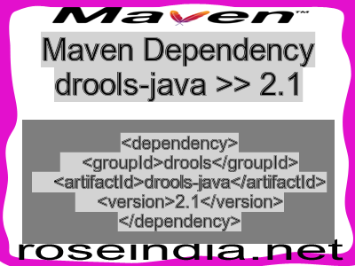 Maven dependency of drools-java version 2.1