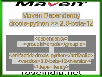 Maven dependency of drools-python version 2.0-beta-12