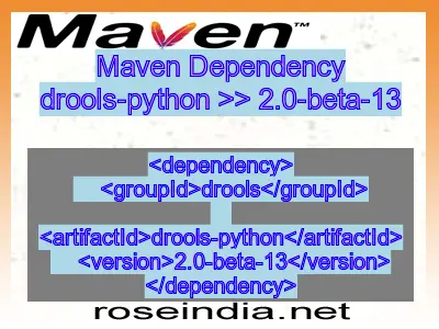 Maven dependency of drools-python version 2.0-beta-13