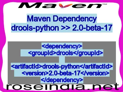 Maven dependency of drools-python version 2.0-beta-17