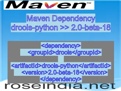 Maven dependency of drools-python version 2.0-beta-18