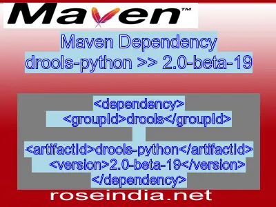 Maven dependency of drools-python version 2.0-beta-19