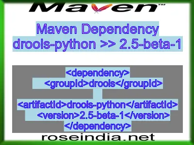 Maven dependency of drools-python version 2.5-beta-1