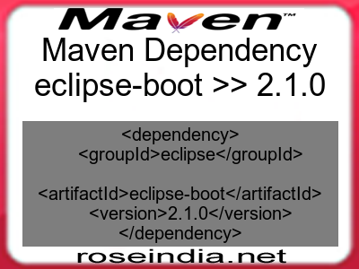 Maven dependency of eclipse-boot version 2.1.0