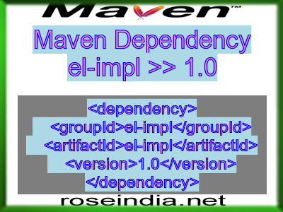Maven dependency of el-impl version 1.0