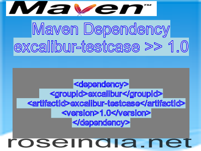 Maven dependency of excalibur-testcase version 1.0