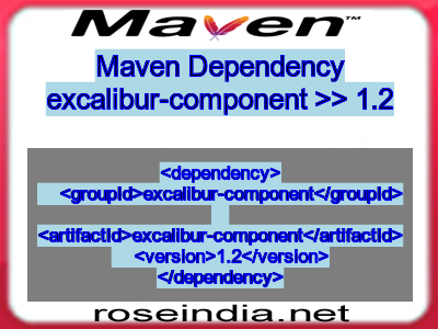 Maven dependency of excalibur-component version 1.2