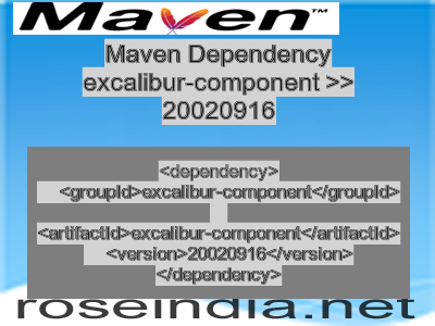 Maven dependency of excalibur-component version 20020916