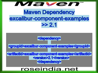 Maven dependency of excalibur-component-examples version 2.1