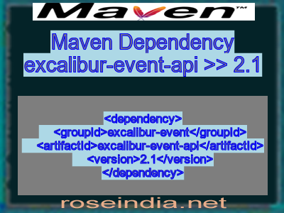Maven dependency of excalibur-event-api version 2.1